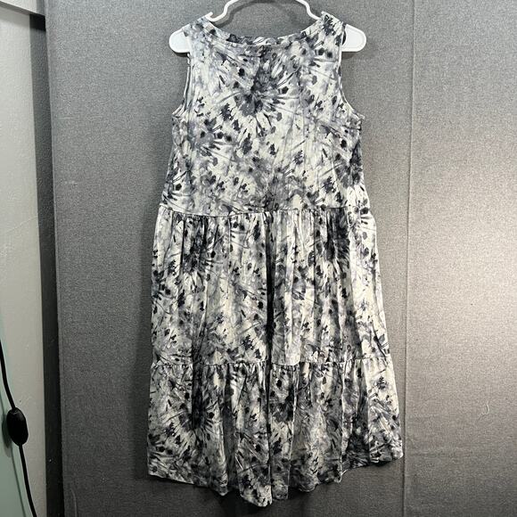 LOGO by Lori Goldstein Petite Sleeveless Tiered Dress Black,Petite X-Small - Picture 11 of 11